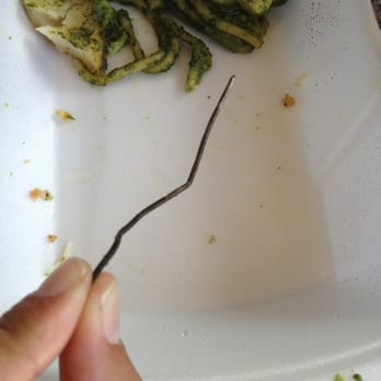 El Rocoto - 3 inch piece of metal found in tallarin verde dish. - Peruvian Near Me - Cerritos, California El Rocoto - 3 inch piece of metal found in tallarin verde dish. - Peruvian Near Me - Cerritos, California