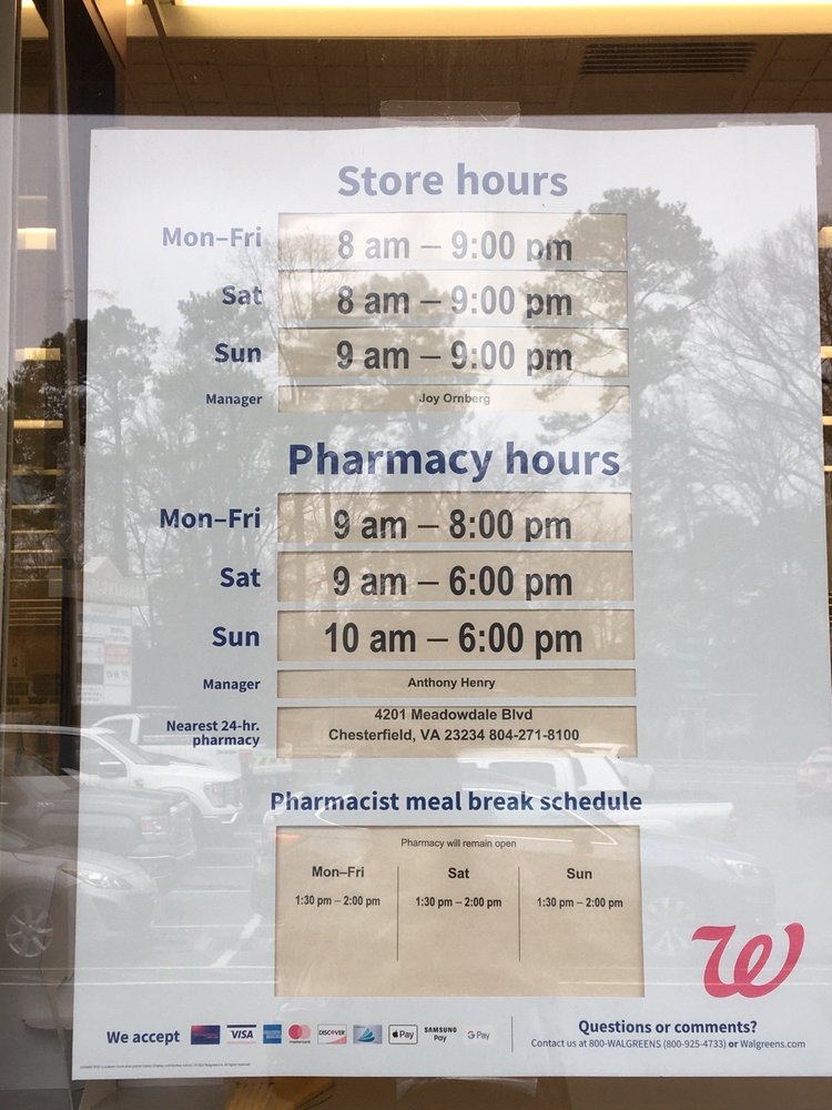 WALGREENS BOWLING GREEN 104 W Broaddus Ave, Bowling Green, Virginia Pharmacy Phone