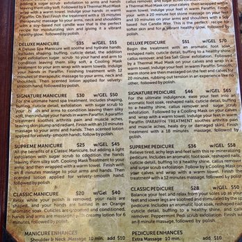 Luxor Nails & Spa - Mani/pedi menu - Nail Salons Near Me - Denton, Texas