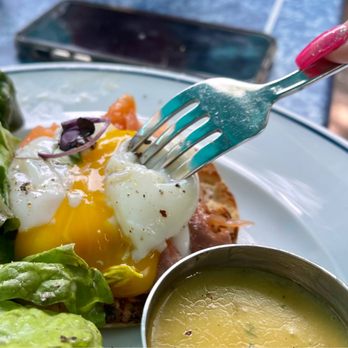 Kristines - Eggs Benedict (salmon) - French Near Me - Princeton, New Jersey Kristines - Eggs Benedict (salmon) - French Near Me - Princeton, New Jersey