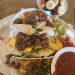 Breakfast tacos.   Awesome