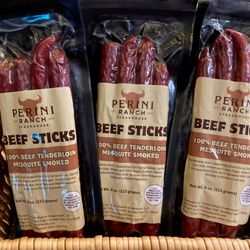 Texas Star Trading - Delicious beef sticks from Perini Ranch Steakhouse -- made with their world-famous tenderloin!