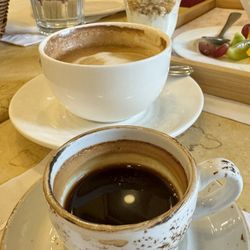 Espresso and latte