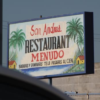San Andres Restaurant - a sign for the restaurant - Mexican Near Me - Los Angeles, California San Andres Restaurant - a sign for the restaurant - Mexican Near Me - Los Angeles, California