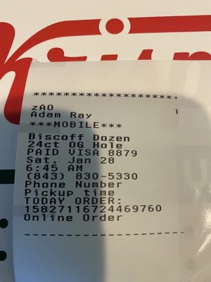 Menu photo 1 Krispy Kreme- Ladson Ladson, SC