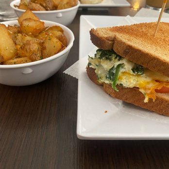 FL Cafe - Egg white sandwich & home potatoes! - New American Near Me - Miami Beach, Florida FL Cafe - Egg white sandwich & home potatoes! - New American Near Me - Miami Beach, Florida
