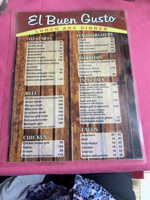 Menu photo 8 El Buen Gusto Puerto Vallarta, JAL