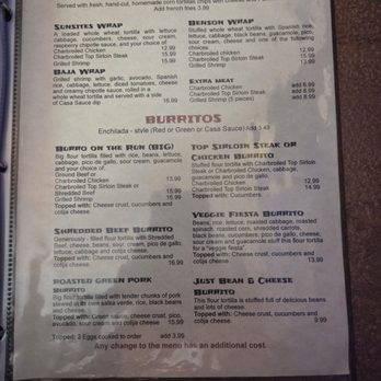 Mi Casa Restaurant - Menu - Mexican Near Me - Benson, Arizona