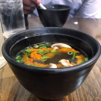 Konran - Soup broth with mushrooms and onion straws - Asian Fusion Near Me - Petersburg, Virginia Konran - Soup broth with mushrooms and onion straws - Asian Fusion Near Me - Petersburg, Virginia