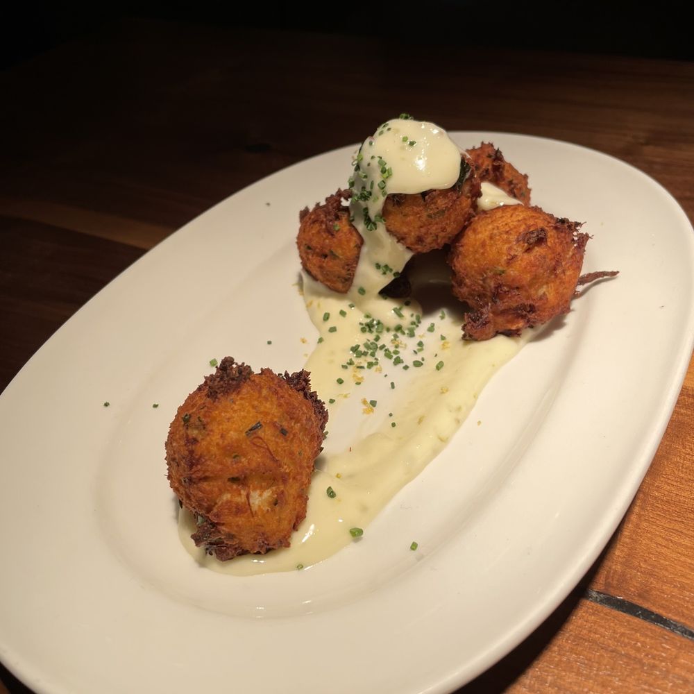 Corinne Austin - Crab Croquettes - New American Near Me - Austin, Texas Corinne Austin - Crab Croquettes - New American Near Me - Austin, Texas