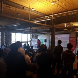 Lighthouse Labs - Startup pitches! Full house