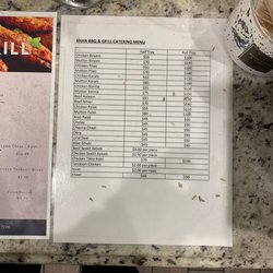 Khan BBQ and Grill - Catering menu