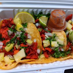 Mexican Tambayan - Take out order of al pastor tacos