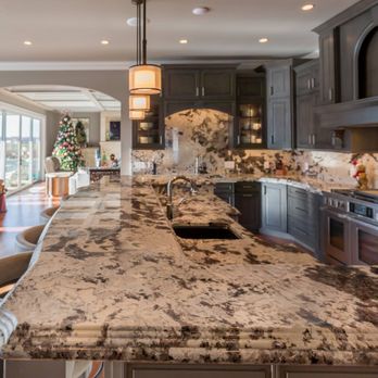 Vintage White Granite With Triple Pencil Over Bullnose Edge Yelp