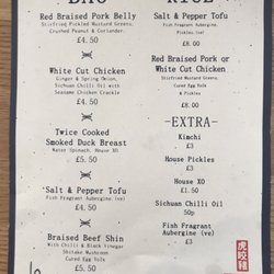 Tiger Bites Pig - Menu