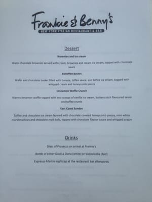 Menu photo 1 Frankie & Bennys Belfast, BFS Menu photo 1 Frankie & Bennys Belfast, BFS