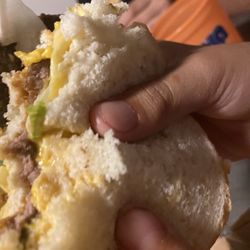 McDonald's - My son's Big Mac, they but a middle bread at the bottom!