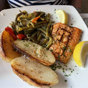 Mythos Taverna - Grilled Salmon dinner - $31 - Greek Near Me - North Vancouver, British Columbia Mythos Taverna - Grilled Salmon dinner - $31 - Greek Near Me - North Vancouver, British Columbia