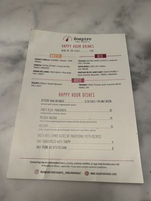 Menu photo 8 Sospiro Coral Gables, FL
