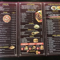 Lahore Kebab - Menu