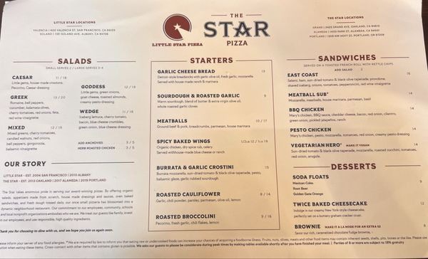 Menu photo 5 The Star on Park Alameda, CA Menu photo 5 The Star on Park Alameda, CA