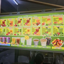 Juice/ Smoothie menu Juice/ Smoothie menu
