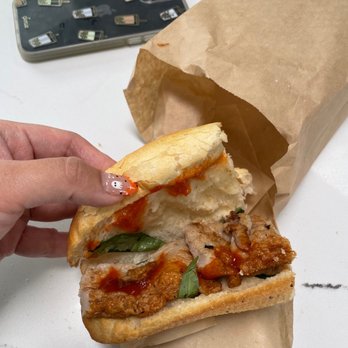 King Banh Mi - This was the Banh mi cut in half. What a sad looking Banh mi Cha ca - Sandwiches Near Me - Westminster, California King Banh Mi - This was the Banh mi cut in half. What a sad looking Banh mi Cha ca - Sandwiches Near Me - Westminster, California