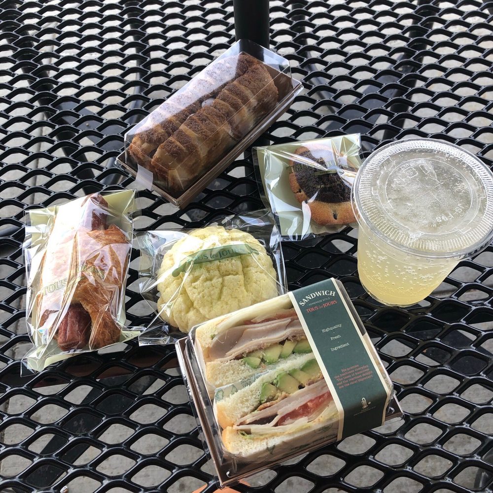 Assorted pastries and Beauty Aid drink Assorted pastries and Beauty Aid drink