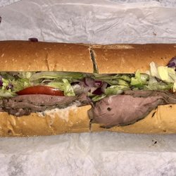 The Hurricane- Roast Beef, Swiss cheese, lettuce , tomato, onion, creamy horseradish sauce- A SuB Maven's addiction. Huge! Fresh! Nice job!