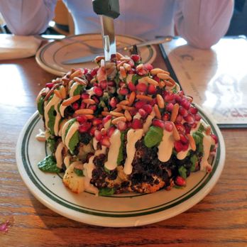 Fat Pasha - Roasted Cauliflower with Tahini, Pine Nuts, Pomegranate, Halloumi - Middle Eastern Near Me - Toronto, Ontario
