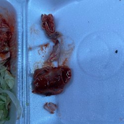 Taco Star - Bones in the chicken enchilada like wtf bro ?