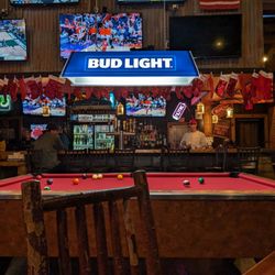 Sonney's BBQ Shack Bar & Grill - Back bar & pool table