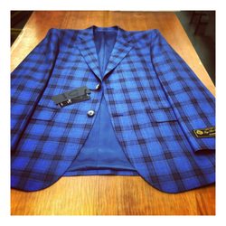 Vista1976 - Blazer with a Blue Plaid