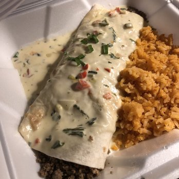 Jalapenos Mexican Restaurant - Jalapeño dip burrito with beef - this picture doesn't do justice in its to-go container in my poor lighting at home - Mexican Near Me - Overland Park, Kansas Jalapenos Mexican Restaurant - Jalapeño dip burrito with beef - this picture doesn't do justice in its to-go container in my poor lighting at home - Mexican Near Me - Overland Park, Kansas