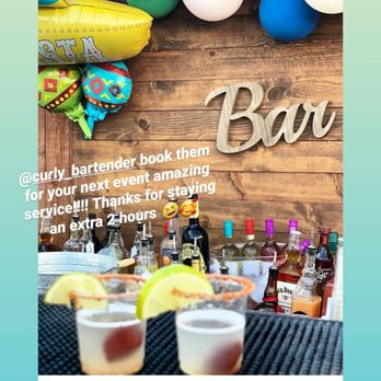 Curly Bartender - Beautiful set by curly bartenders - Bartenders Near Me