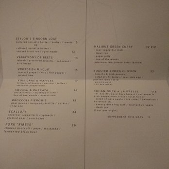 Bresca - Food menu - New American Near Me - Washington, DC, District of Columbia Bresca - Food menu - New American Near Me - Washington, DC, District of Columbia