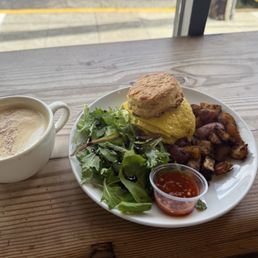 Buttermilk Biscuit Egg Sandwich with Potatoes Buttermilk Biscuit Egg Sandwich with Potatoes