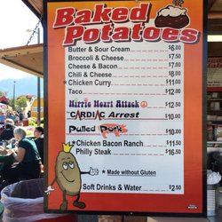Potato Palace - 2018 menu