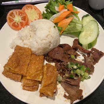 Pho Hoa Restaurant - 108 Grilled Sliced Pork and Shrimp Tofu Rice Plate - Vietnamese Near Me - Dorchester, Massachusetts Pho Hoa Restaurant - 108 Grilled Sliced Pork and Shrimp Tofu Rice Plate - Vietnamese Near Me - Dorchester, Massachusetts