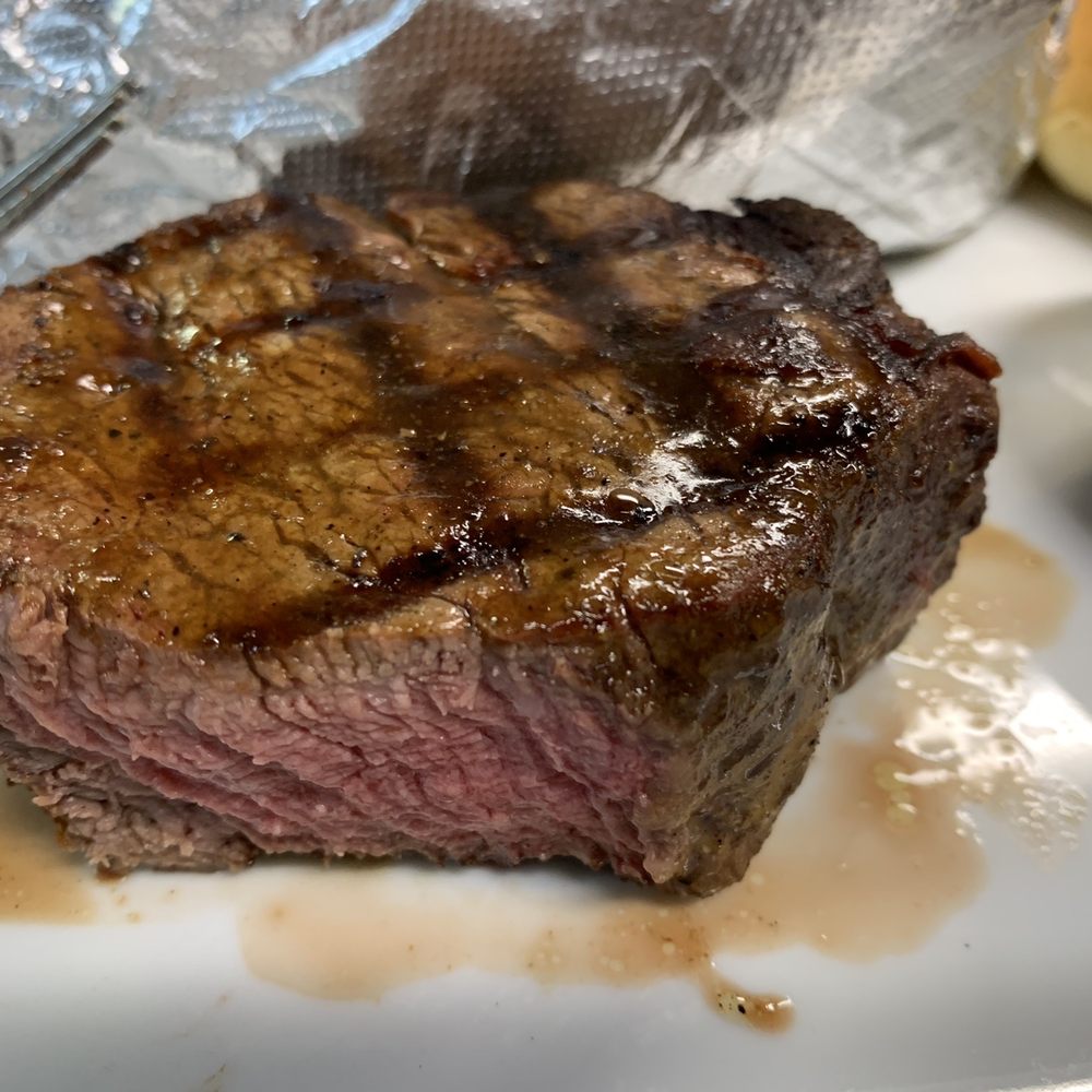 Perfection on a plate! Every single bite was tender and delicious. This steak is the best way to reward yourself for a hard worked week. Perfection on a plate! Every single bite was tender and delicious. This steak is the best way to reward yourself for a hard worked week.