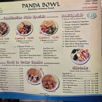 Panda Bowl - Chinese Near Me - Fountain Valley, California Panda Bowl - Chinese Near Me - Fountain Valley, California