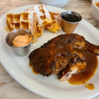Negril ATL - Chicken & Pineapple Waffles - Caribbean Near Me - Atlanta, Georgia