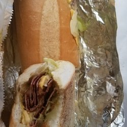 Go Express Deli - When you want to be vegetarian.. but.. not.. Veggie hero with Turkey bacon.. aka blt with swiss and American