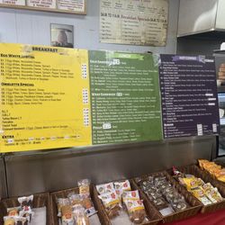 On A Roll Deli - Menu board.