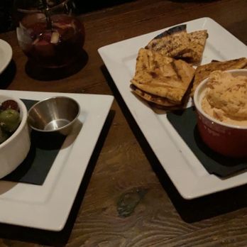 Catalan - Olives and Smoked fish with pita. My favorites! - Mediterranean Near Me - Rancho Mirage, California