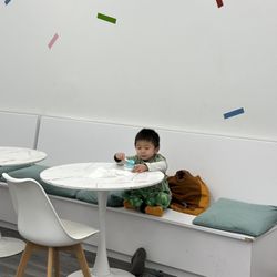 Stuffed Ice Cream - Son enjoying "Cookie Monster" ice cream.