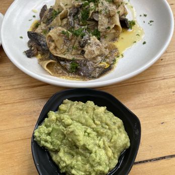 The Boat Shed - Mushroom Pasta with a side of smashed avocado - Cafes Near Me - Queenstown, OTA