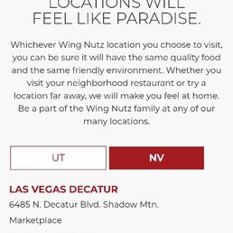 The wing Nutz.com website SHOWS BOTH LOCATIONS! GROUPON DOESN'T HAVE A 'GOOD ONLY AT xxx location'. The wing Nutz.com website SHOWS BOTH LOCATIONS! GROUPON DOESN'T HAVE A 'GOOD ONLY AT xxx location'.