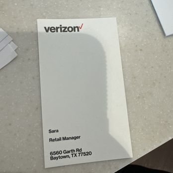 Verizon - Rude Store Manager Card. Learn how to listen to your customers. - Mobile Phones Near Me - Baytown, Texas