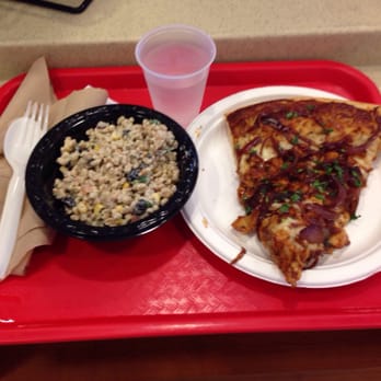 Galero Grill - BBQ chicken pizza with Farro salad on the side. Very tasty. - Breakfast & Brunch Near Me - Los Angeles, California Galero Grill - BBQ chicken pizza with Farro salad on the side. Very tasty. - Breakfast & Brunch Near Me - Los Angeles, California